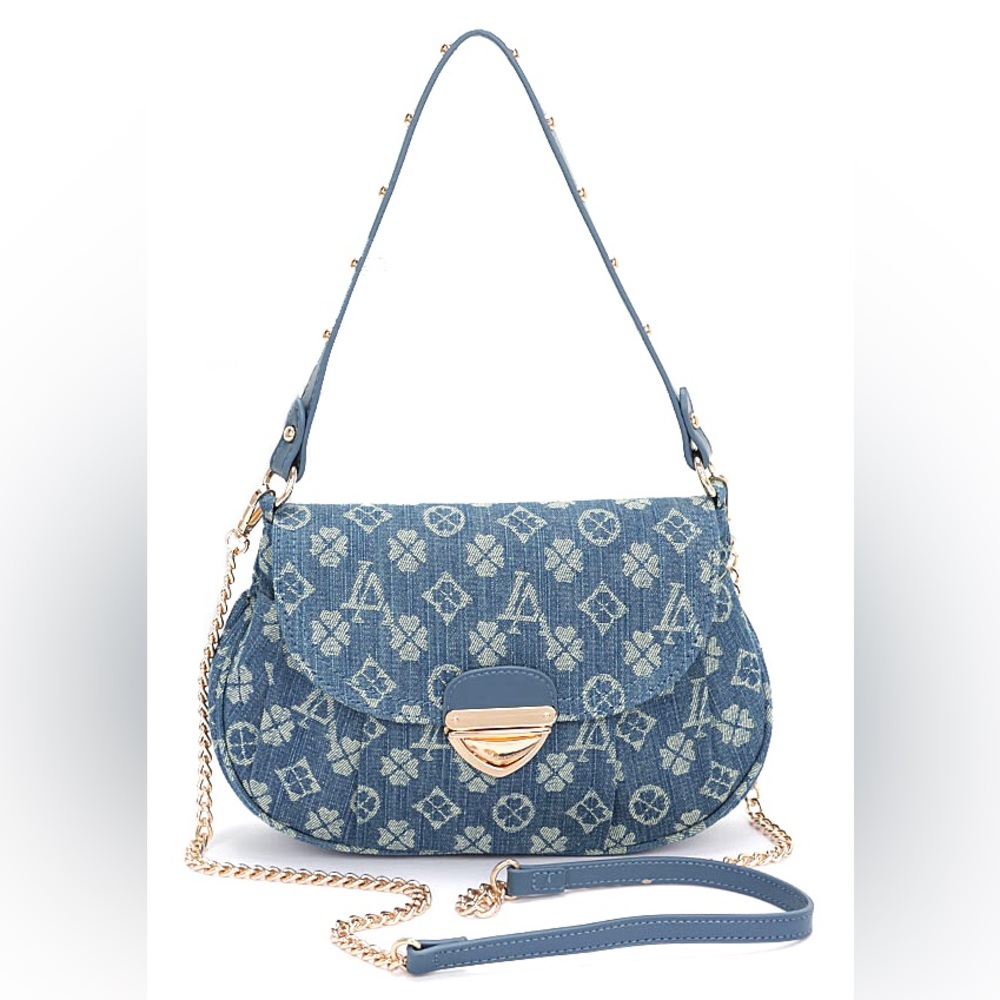 Denim Blue Designer Shoulder Bag